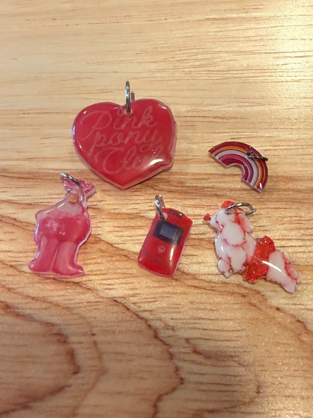 Pink Pony Club Inspired Mini Charms — Rainbow, Cowboy Duck, Poodle & Y2K Phone